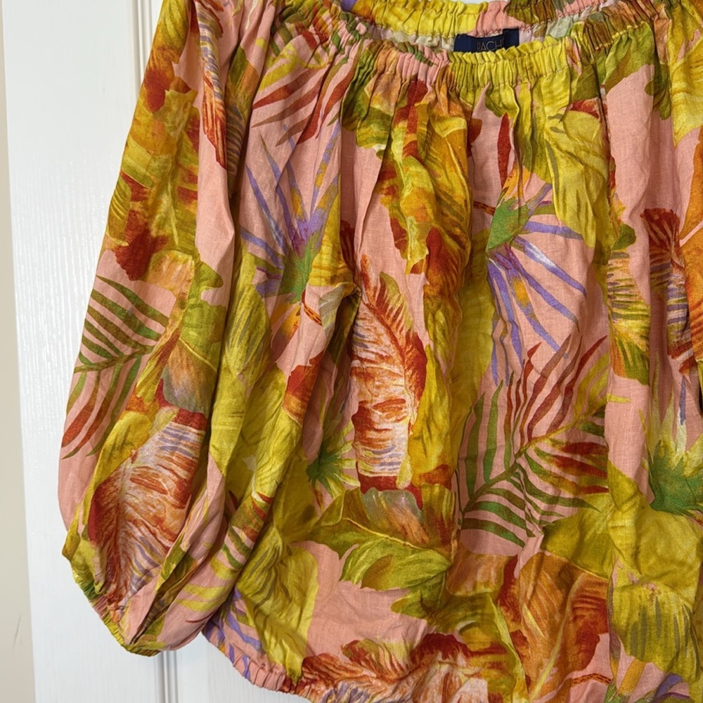 Rachel Rachel Roy Off Shoulder Linen Blend Top XL - Picture 3 of 12